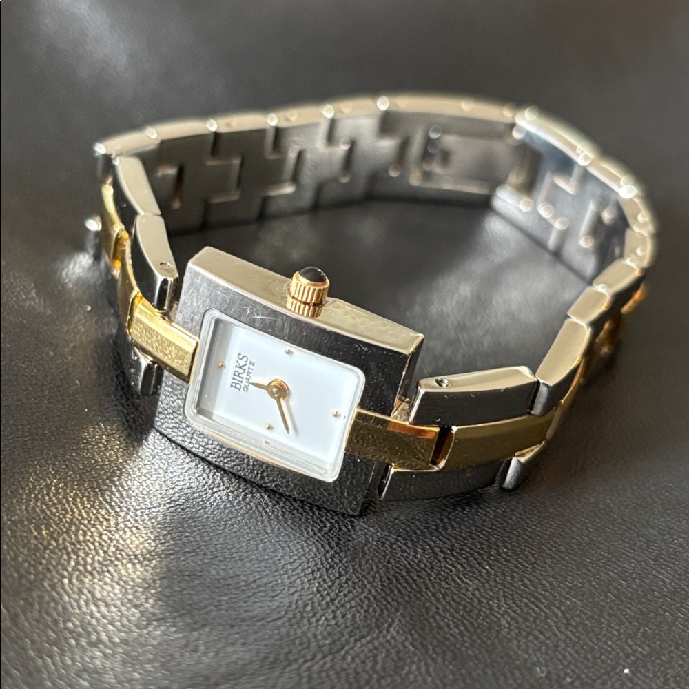 Birks Quartz Vintage two-toned watch.